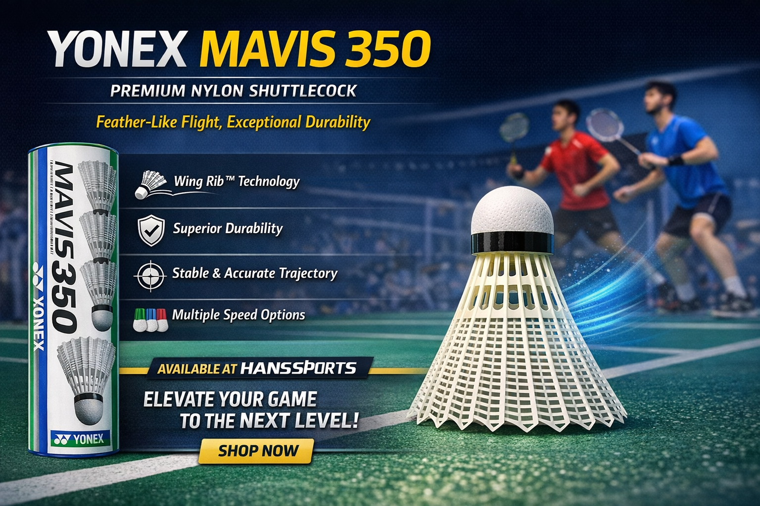 YONEX Mavis 350 Badminton Shuttlecock: The Perfect Blend of Performance and Durability